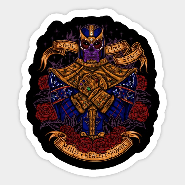 Day of the Dead Titan Sticker by Onebluebird